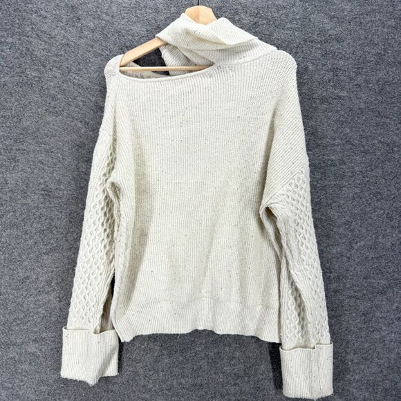 Sofia Sweater Pullover Women XL Gray Knit Sequin Turtleneck Long Sleeve Casual - Picture 2 of 7